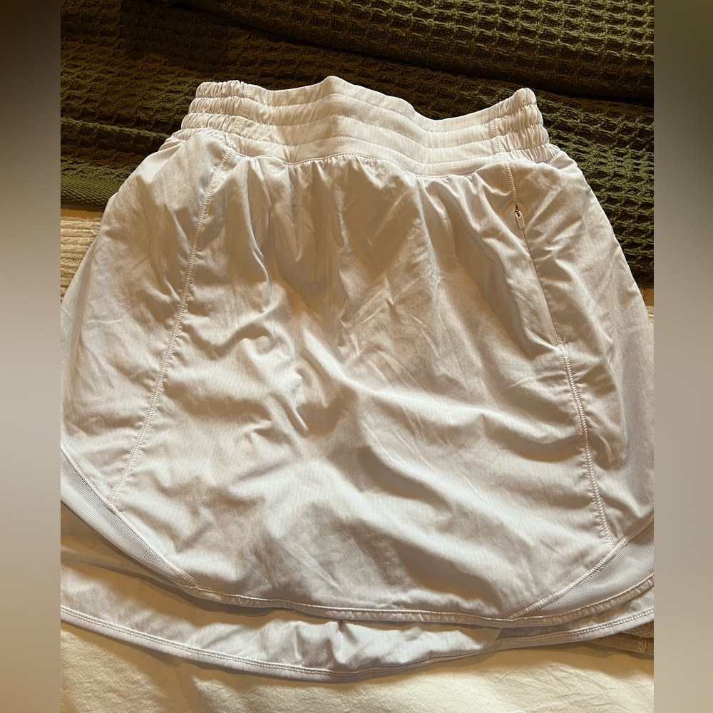 White lululemon tennis skirt!